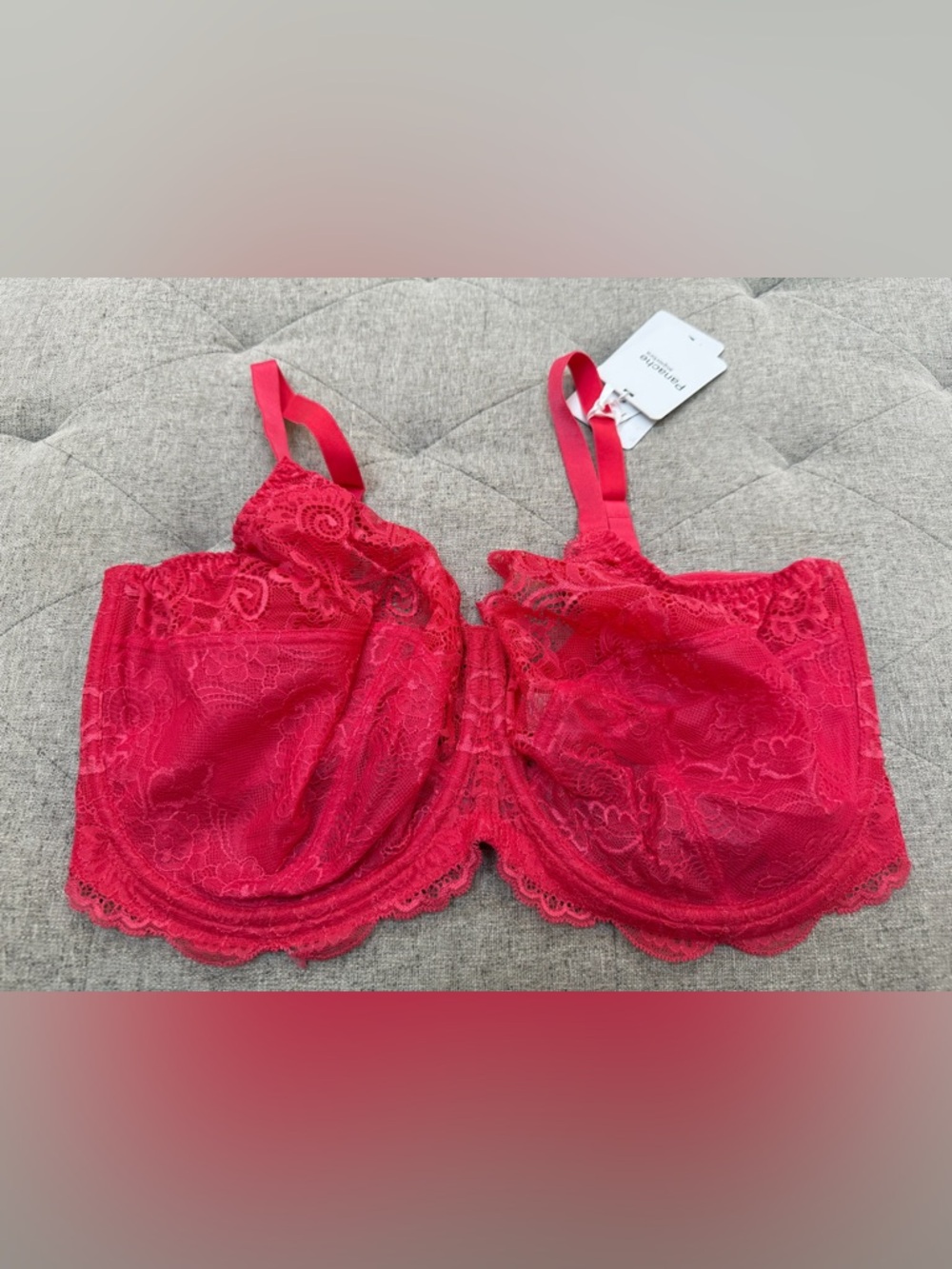 NWT PANACHE ANDORRA FULL CUP BRA US SIZE 40G pink lace magenta bright print